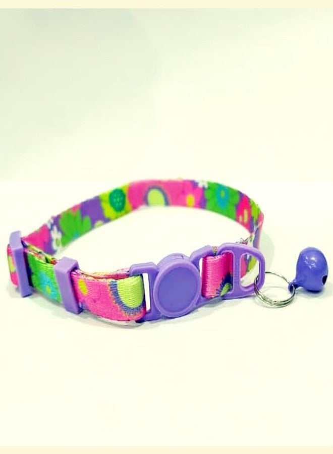 KittuPet Fashion Printed Nylon Cat Collar with Bell | Adjustable, Soft & Safe for Cats & Kittens - Image 4